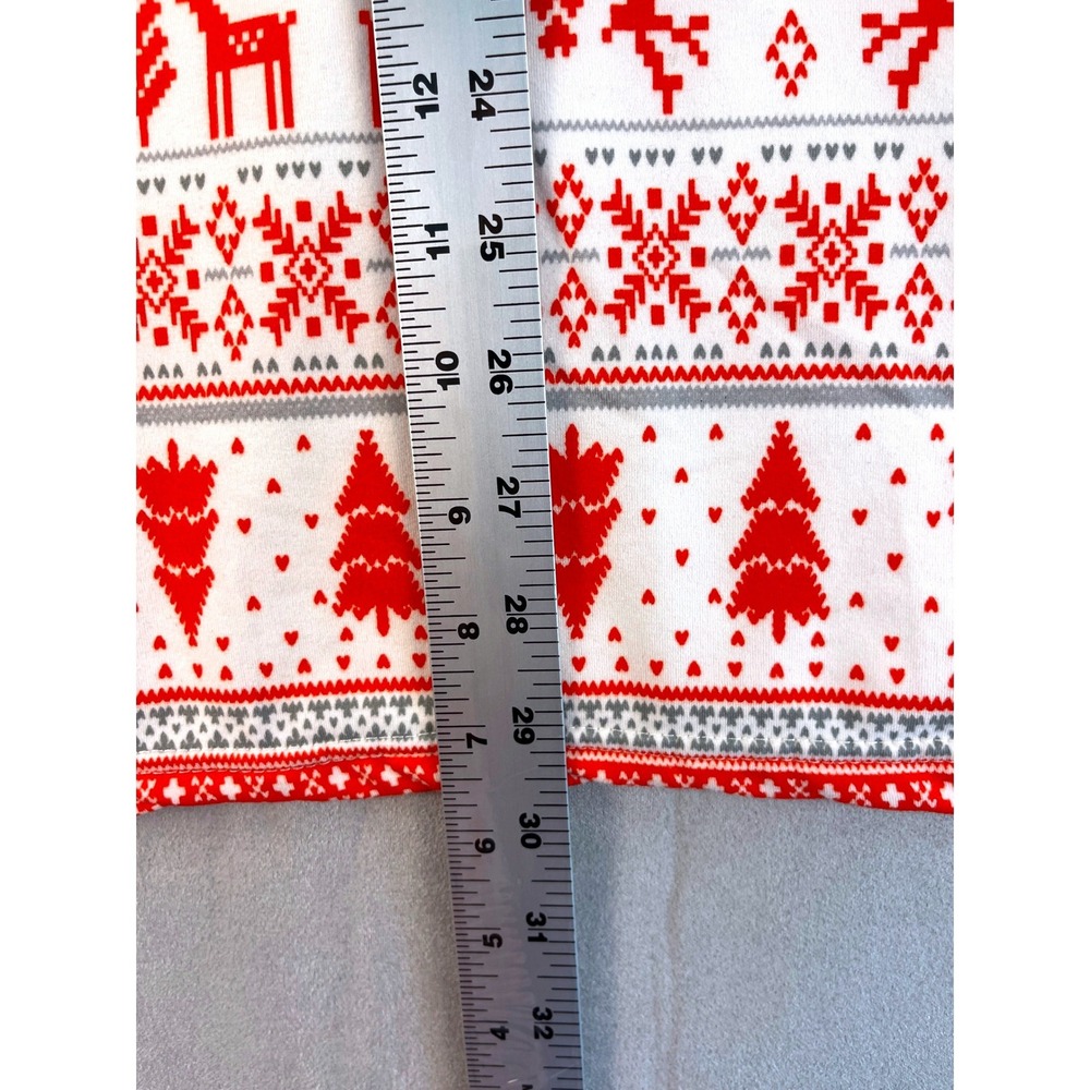 Jammies For Your Families Mens Large Pajama Set Red White Fair Isle Reindeer - Picture 5 of 10